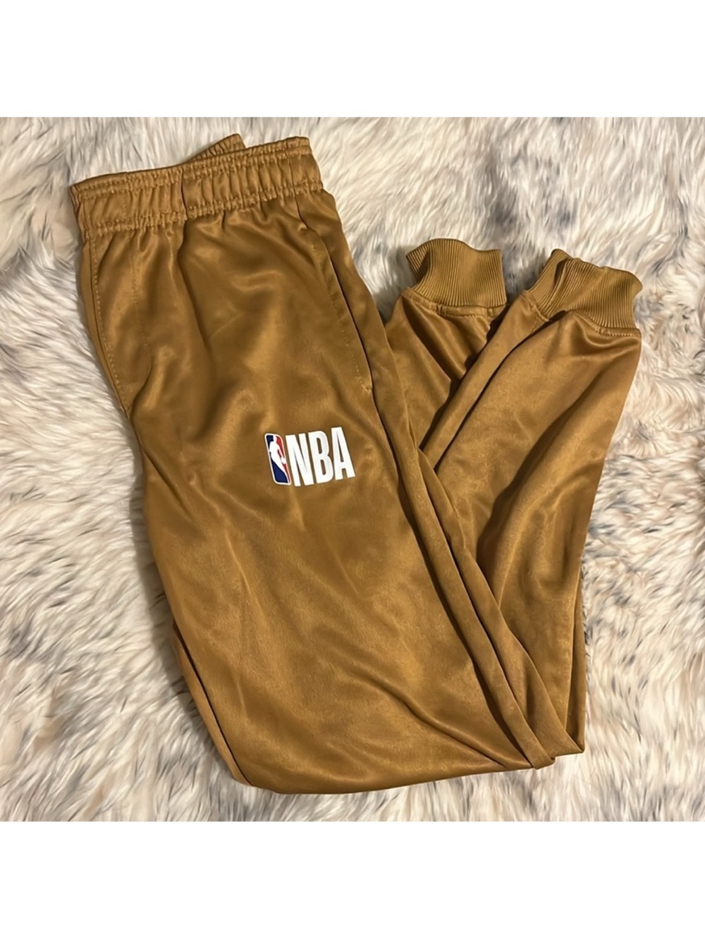 NBA Kids Tan Jogger Pants with Logo